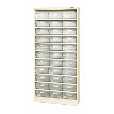 サカエ コンテナラックケース パーツボックス33個 透明 SCR-18KI 1台(ご注文単位1台)【直送品】