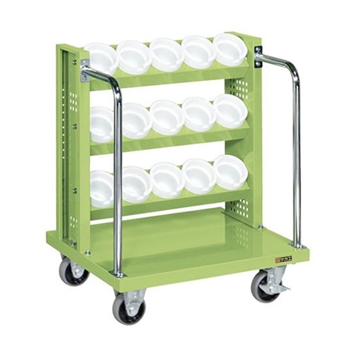 サカエ ツーリングワゴン UT-50×15個 自在+固定 グリーン TLR-13AJK 1台(ご注文単位1台)【直送品】