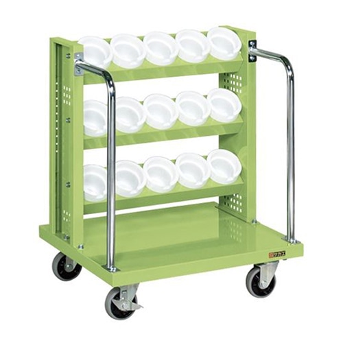 サカエ ツーリングワゴン UT-50×15個 4輪自在 グリーン TLR-13AN 1台(ご注文単位1台)【直送品】