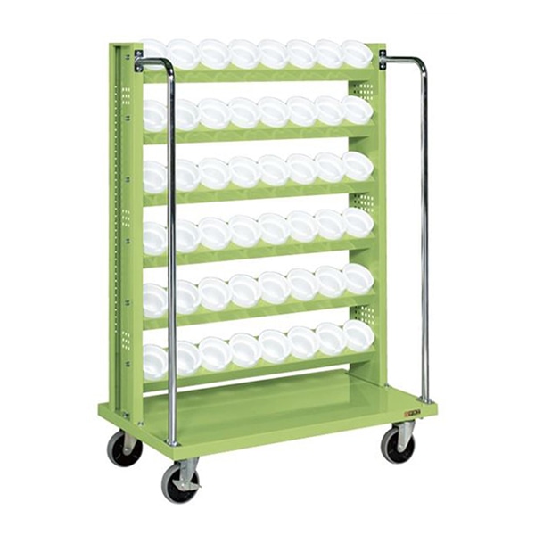 サカエ ツーリングワゴン UT-50×48個 4輪自在 グリーン TLR-26AN 1台(ご注文単位1台)【直送品】