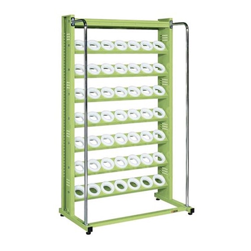 サカエ ツーリングラック HSK-100P×49個 トレー付 グリーン HSK-28BKT 1台(ご注文単位1台)【直送品】