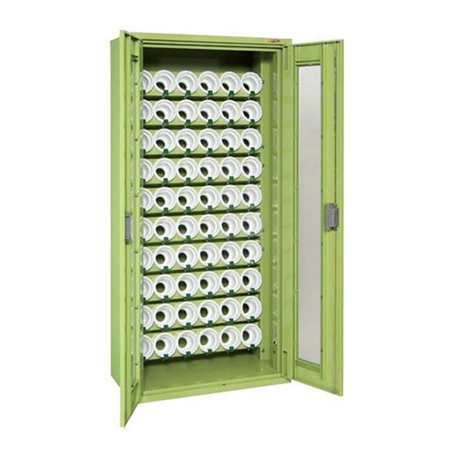 サカエ 大型ツーリング保管庫 UT-50×60個 扉付き NT・BTツール専用 グリーン TLG-73A 1台(ご注文単位1台)【直送品】