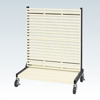 サカエ ラックシステム ルーバーパネルタイプ 移動式 アイボリー PLS-2LDR 1台(ご注文単位1台)【直送品】