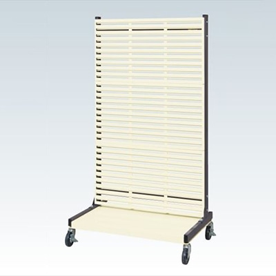 サカエ ラックシステム ルーバーパネルタイプ 移動式 アイボリー PLS-3LDR 1台(ご注文単位1台)【直送品】