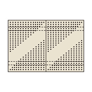 サカエ パンチングウォールシステム　スチール製　壁取付型 パネル2枚　アイボリー PO-602LN 1台（ご注文単位1台）【直送品】