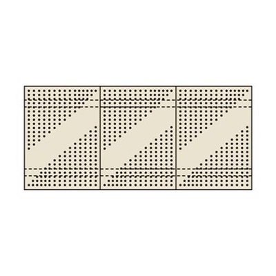 サカエ パンチングウォールシステム　スチール製　壁取付型 パネル3枚　アイボリー PO-603LN 1台（ご注文単位1台）【直送品】