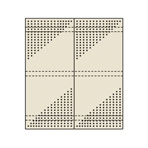 サカエ パンチングウォールシステム　スチール製　壁取付型 パネル2枚　アイボリー PO-602HN 1台（ご注文単位1台）【直送品】