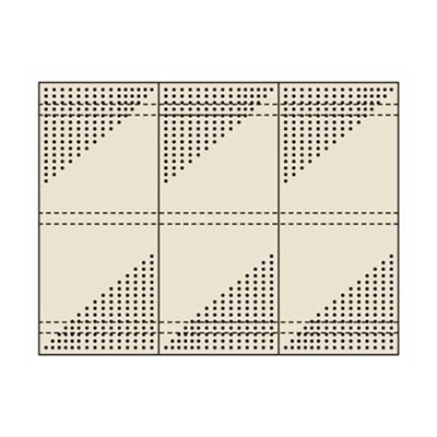サカエ パンチングウォールシステム　スチール製　壁取付型 パネル3枚　アイボリー PO-603HN 1台（ご注文単位1台）【直送品】