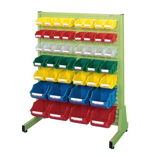 サカエ パネルハンガー 固定式片面 パーツボックス44個 グリーン NFP-522Z 1台(ご注文単位1台)【直送品】