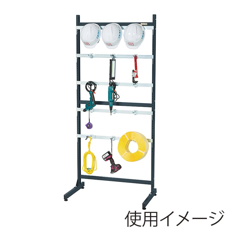 サカエ ラックシステム フックハンガータイプ 固定式 5段 PLS-20100D 1台(ご注文単位1台)【直送品】