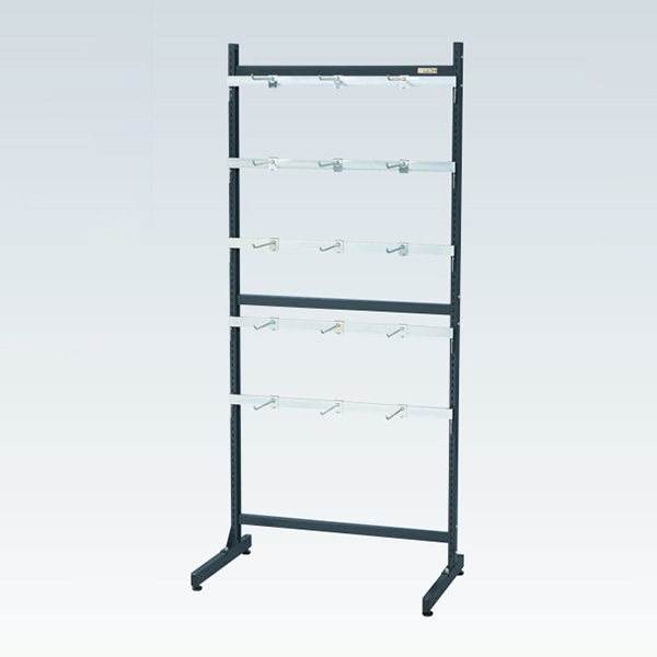 サカエ ラックシステム フックハンガータイプ 固定式 5段 PLS-20200D 1台(ご注文単位1台)【直送品】