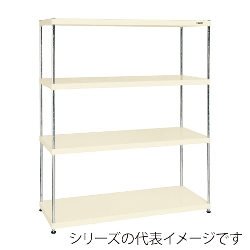 サカエ ニューCSパールラック 4段 固定式 間口1500mm アイボリー CSPRA-3224I 1台(ご注文単位1台)【直送品】