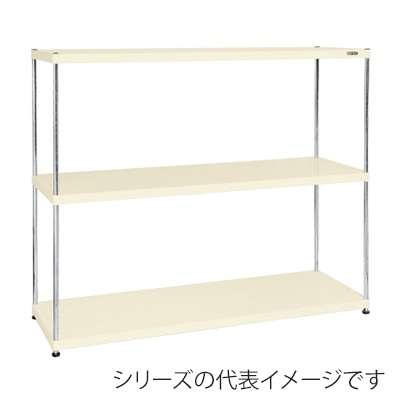サカエ ニューCSパールラック 3段 固定式 間口1800mm アイボリー CSPRA-2313I 1台(ご注文単位1台)【直送品】