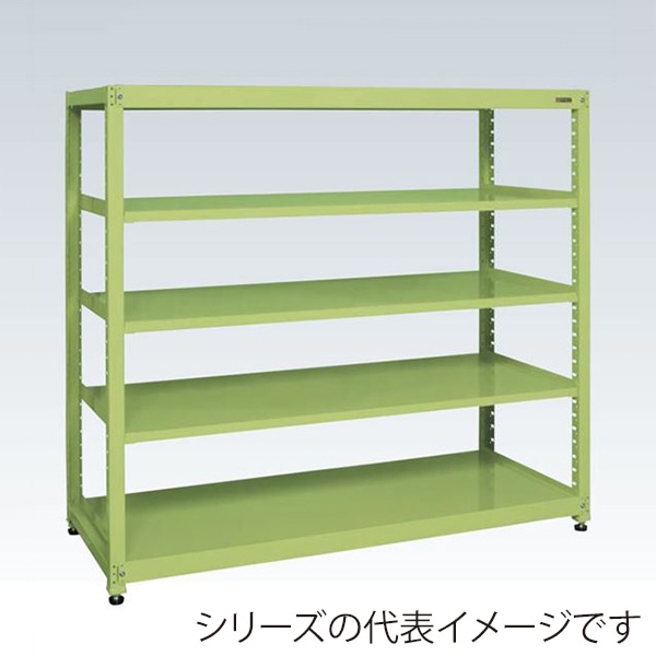 サカエ RKラック　単体　5段 間口1500mm　グリーン RKN-5785 1台（ご注文単位1台）【直送品】