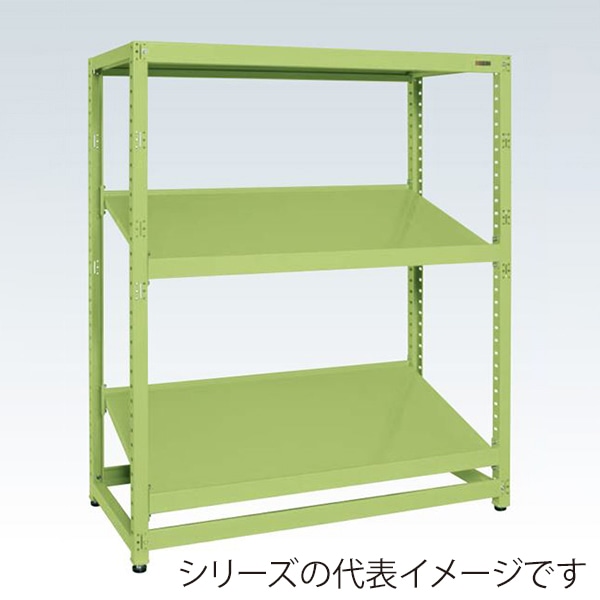サカエ RKラック 傾斜棚2段タイプ 単体 間口1500mm グリーン RKN-5783S 1台(ご注文単位1台)【直送品】