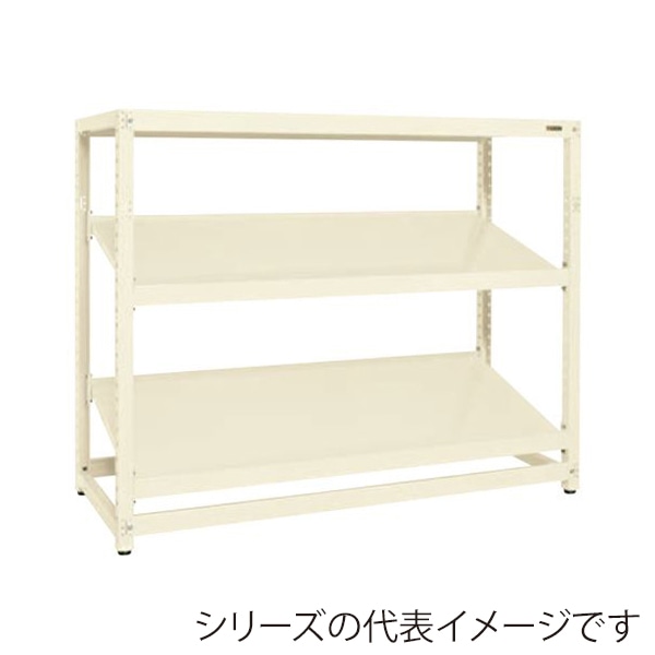 サカエ RKラック 傾斜棚2段タイプ 単体 間口1500mm アイボリー RKN-5453SI 1台(ご注文単位1台)【直送品】