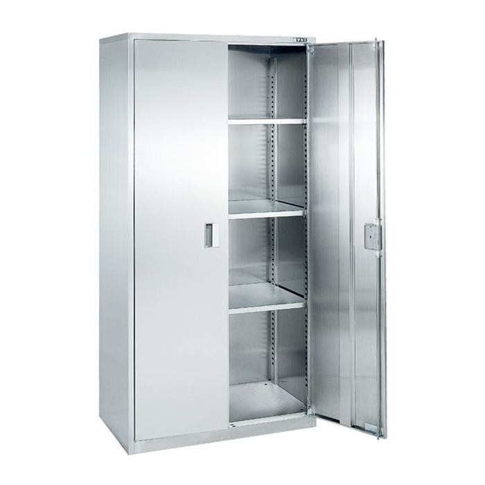 サカエ ステンレス保管ユニット　キャビネット 両開き戸　4段 SU-90A2 1台（ご注文単位1台）【直送品】