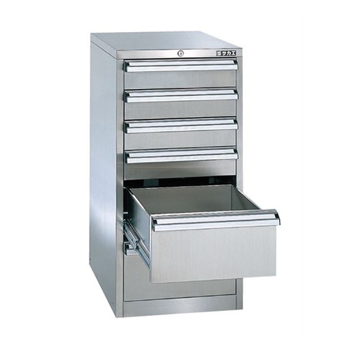 サカエ ステンレスキャビネット　引出し6段　SUS304  SU-66SB 1台（ご注文単位1台）【直送品】