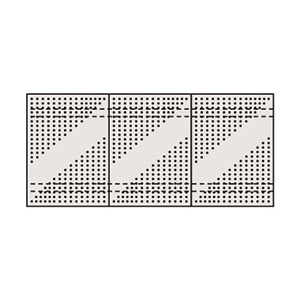 サカエ ステンレスパンチングウォールシステム 壁取付型 パネル3枚 PO-603LSU 1台(ご注文単位1台)【直送品】