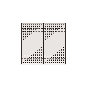 サカエ ステンレスパンチングウォールシステム 壁取付型 パネル2枚 PO-452LSU 1台(ご注文単位1台)【直送品】