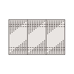 サカエ ステンレスパンチングウォールシステム 壁取付型 パネル3枚 PO-453LSU 1台(ご注文単位1台)【直送品】