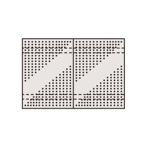 サカエ ステンレスパンチングウォールシステム 壁取付型 パネル2枚 PO-602LSU 1台(ご注文単位1台)【直送品】