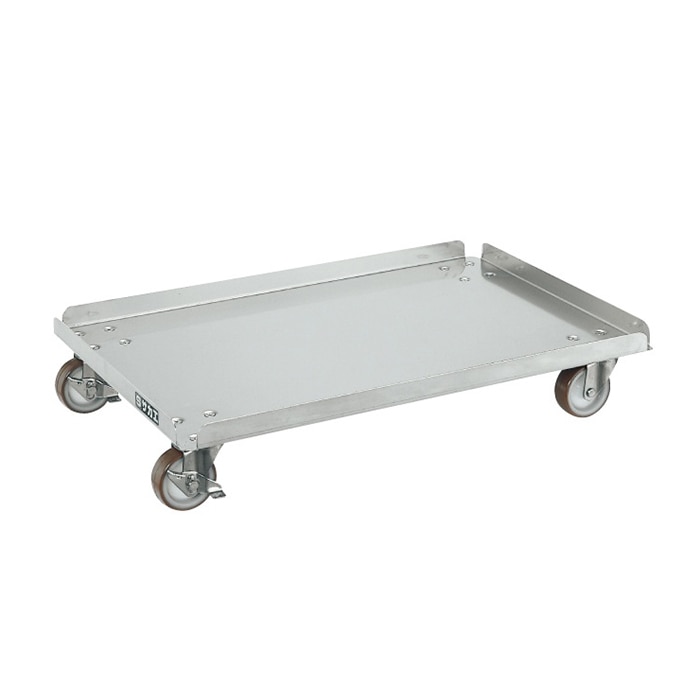 サカエ ステンレスコンテナ台車　4方上向き SUS304　ナイロンウレタン車 SUC-75D 1台（ご注文単位1台）【直送品】