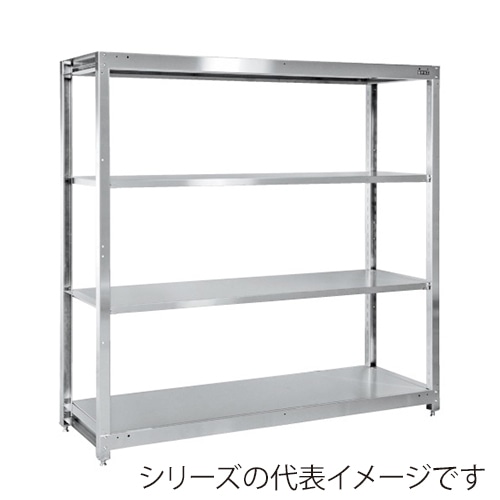 サカエ ステンレスラック　固定式　4段　SUS304  SLN-1854SU 1台（ご注文単位1台）【直送品】