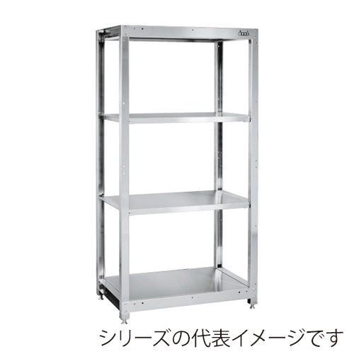 サカエ ステンレスラック　固定式　4段　SUS430  SLN-9054SU4 1台（ご注文単位1台）【直送品】