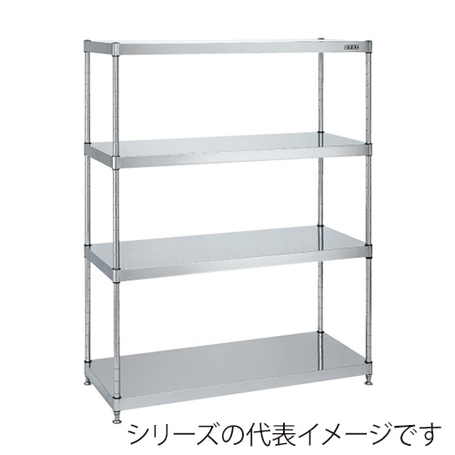 サカエ ステンレスニューパールラック　固定式　4段  NPR-1114SU 1台（ご注文単位1台）【直送品】