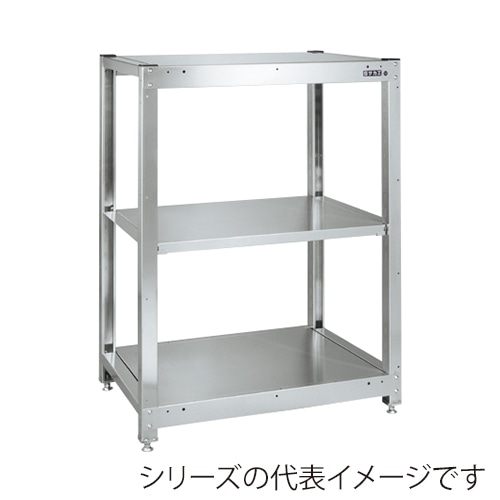 サカエ ステンレスラック　固定式　3段　SUS430  SLN-9033SU4 1台（ご注文単位1台）【直送品】