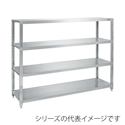 サカエ ステンレスサカエラック　4段　SUS430  STN1-1212SU4 1台（ご注文単位1台）【直送品】