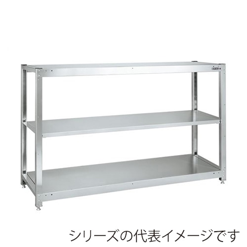 サカエ ステンレスラック　固定式　3段　SUS430  SLN-1833SU4 1台（ご注文単位1台）【直送品】