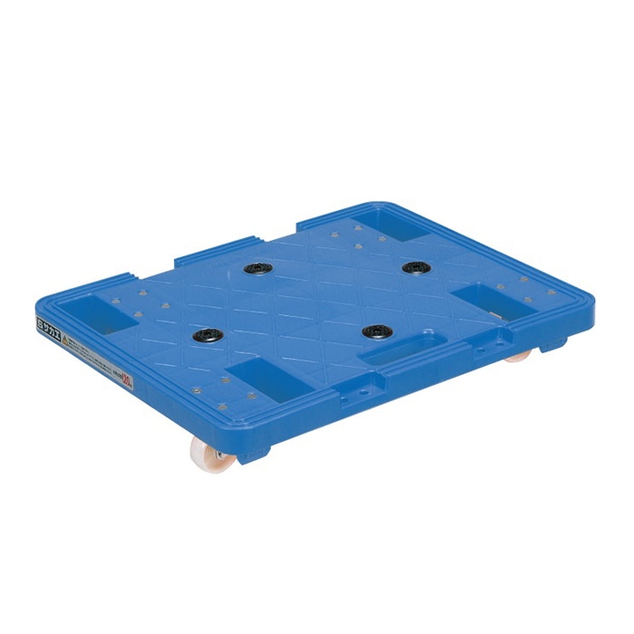 サカエサカエキャリー スタッキング仕様 4輪自在 ナイロン車 ブルー SC-500NB 1台(ご注文単位1台)【直送品】