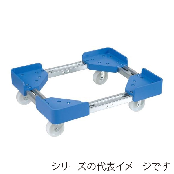 サカエ 伸縮式樹脂台車 4輪自在 ナイロンキャスター仕様 SC-4030NB 1台(ご注文単位1台)【直送品】