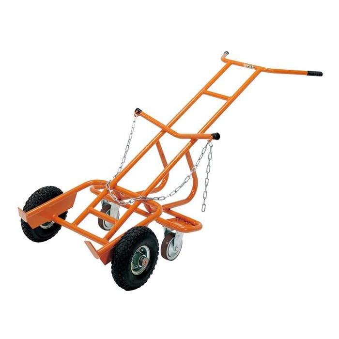 サカエ ドラム缶運搬車 オレンジ DR-4C 1台(ご注文単位1台)【直送品】