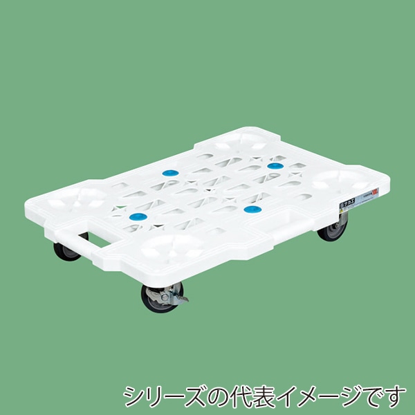 サカエサカエメッシュキャリー　自在＋固定　10台セット ストッパー付　サイレント車　ホワイト SCR-M450SEKWSX 1セット（ご注文単位1セット）【直送品】