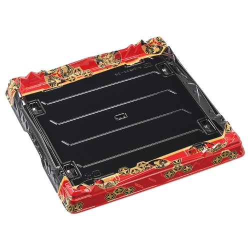 エフピコ 寿司容器 氷河桶 本体 34-34 平安赤 10枚/袋(ご注文単位12袋)【直送品】