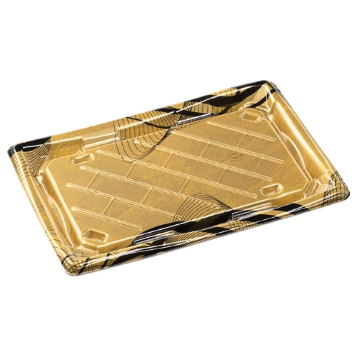 エフピコ 寿司容器 彩風 本体 3-6 はくざ金彩 50枚/袋(ご注文単位8袋)【直送品】