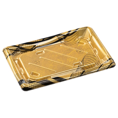 エフピコ 寿司容器 彩風 本体 2-4 はくざ金彩 50枚/袋(ご注文単位18袋)【直送品】