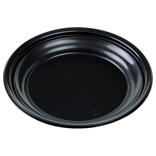 エフピコ プレート容器　FTプレート　本体 丸225（V） 黒 50枚/袋（ご注文単位12袋）【直送品】