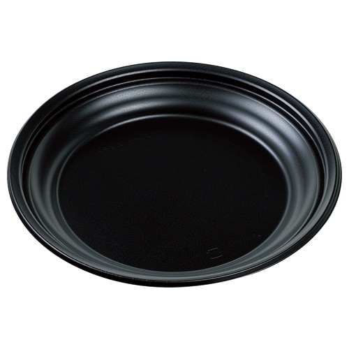 エフピコ プレート容器　FTプレート　本体 丸240（V） 黒 50枚/袋（ご注文単位8袋）【直送品】