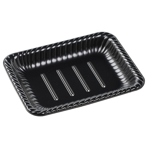 エフピコ オードブル容器 ティアラ角皿 本体 22-17 エコ黒 50枚/袋(ご注文単位12袋)【直送品】