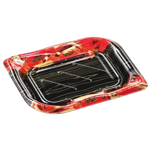 エフピコ サラダ容器　葉皿　本体 2-3（V1） 舞姫赤 50枚/袋（ご注文単位18袋）【直送品】