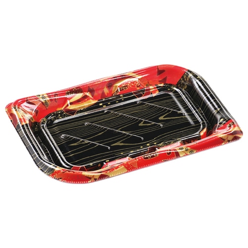 エフピコ サラダ容器 葉皿 本体 2-4(V1) 舞姫赤 50枚/袋(ご注文単位18袋)【直送品】