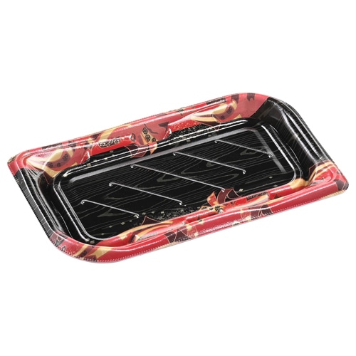 エフピコ サラダ容器 葉皿 本体 2-5(V1) 舞姫赤 50枚/袋(ご注文単位16袋)【直送品】