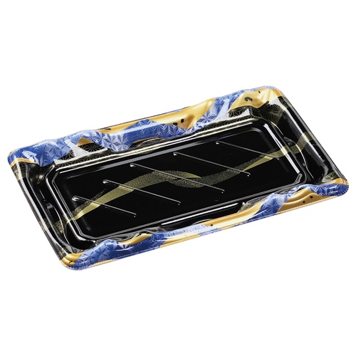 エフピコ 寿司容器 大波皿 本体 2-5 V1 山瀬青 50枚/袋(ご注文単位16袋)【直送品】