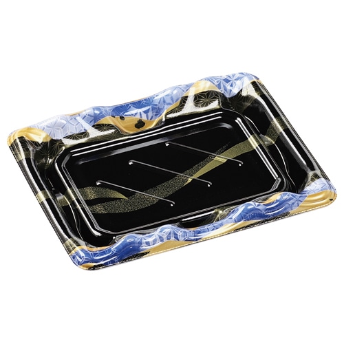 エフピコ 寿司容器 大波皿 本体 2-3 V1 山瀬青 50枚/袋(ご注文単位18袋)【直送品】