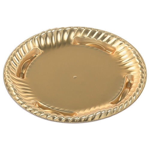 エフピコ オードブル容器　ティアラ丸皿　本体 19（V1） 金 50枚/袋（ご注文単位18袋）【直送品】