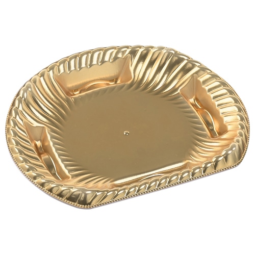 エフピコ オードブル容器　ティアラ半月皿　本体 18-16（V1）本体金 金 50枚/袋（ご注文単位24袋）【直送品】